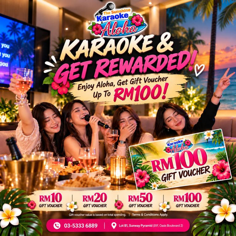 Aloha Karaoke Wall of Deals promotion visual