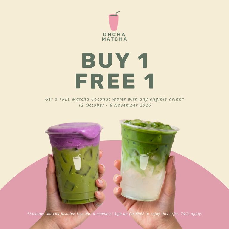 Oh Cha Matcha Wall of Deals promotion visual