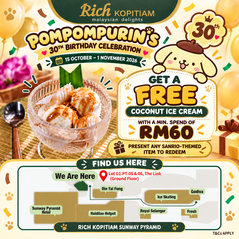 Rich Kopitiam Sanrio store deal